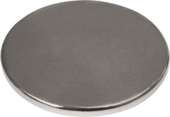 Mag-Mate - 1" Diam x 1/16" High Neodymium Rare Earth Magnet - 16.5 Lb Max Capacity, 180°F Max, Nickel Plated - Benchmark Tooling