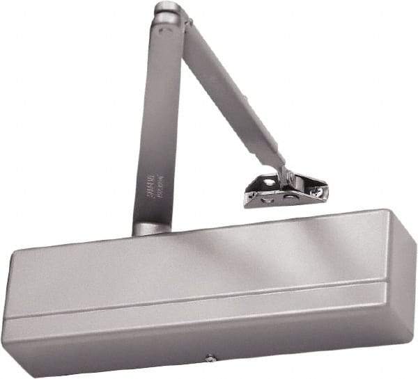 Sargent - Adjustable Solid Door Closer Manual Damper - Aluminum (Satin) Finish - Benchmark Tooling