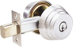 Arrow Lock - 1-3/8 to 1-3/4" Door Thickness, Satin Chrome Finish, Double Cylinder Deadbolt - Benchmark Tooling