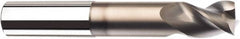 SGS - 1/2", 3 Flute, Single End, Solid Carbide, 0.06" Corner Radius End Mill - 3" OAL, 38° Helix, Right Hand Flute, 5/8" LOC, Right Hand Cut - Benchmark Tooling