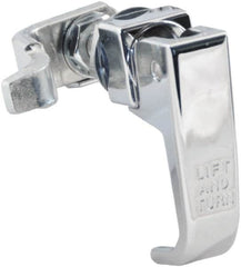 Made in USA - 2-1/4" Long x 3/4" Wide x 2.78" High, Lift & Turn Compression Latch - Zinc Plated Steel, with Polished Chrome Finish - Benchmark Tooling