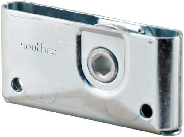 Made in USA - 1-3/4" Long x 0.64" Wide x 3.69" High, Draw Latch - Zinc Plated Steel, with Plain Steel Finish - Benchmark Tooling