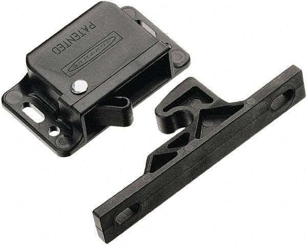 Made in USA - 2.83" Long x 0.67" Wide x 1.05" High, Grabber Catch Latch - Plastic, with Black Finish - Benchmark Tooling