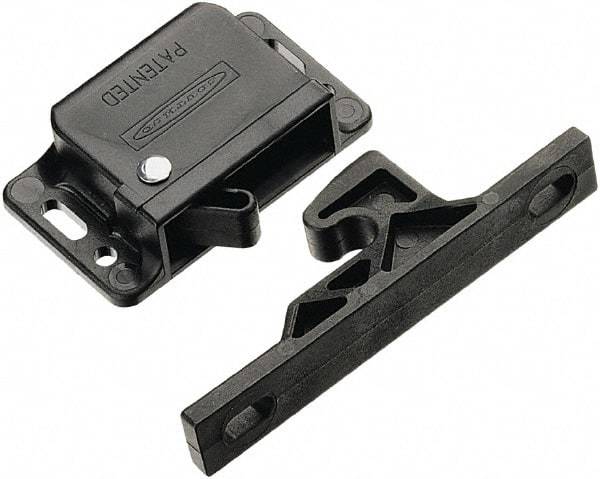 Made in USA - 2.83" Long x 0.67" Wide x 1.05" High, Grabber Catch Latch - Plastic, with Black Finish - Benchmark Tooling