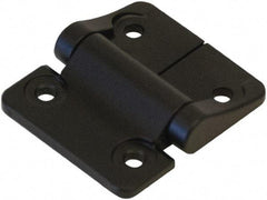 Value Collection - 2-1/4" Long x 2" Wide, Heavy Duty Hinge - Zinc, Black Finish - Benchmark Tooling