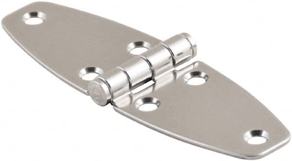 Made in USA - 4.02" Long x 4.65" Wide, Cabinet Hinge - 316 Stainless Steel, High Gloss Finish - Benchmark Tooling
