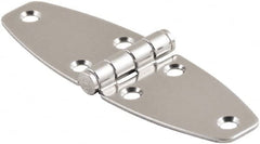 Made in USA - 4.02" Long x 4.65" Wide, Cabinet Hinge - 316 Stainless Steel, High Gloss Finish - Benchmark Tooling