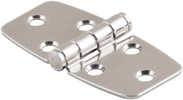 Made in USA - 2.44" Long x 3.07" Wide, Cabinet Hinge - 316 Stainless Steel, High Gloss Finish - Benchmark Tooling