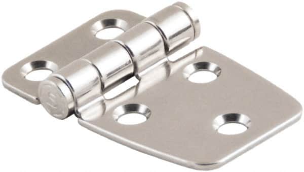 Made in USA - 1.73" Long x 2.28" Wide, Cabinet Hinge - 316 Stainless Steel, High Gloss Finish - Benchmark Tooling