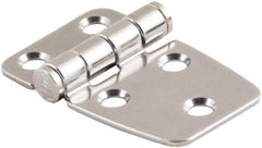Made in USA - 1.73" Long x 2.28" Wide, Cabinet Hinge - 316 Stainless Steel, High Gloss Finish - Benchmark Tooling