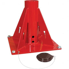 THERN - Davit Crane Bases Base Type: Pedestal Base Finish/Coating: Red Powder Coat - Benchmark Tooling