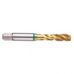 2-64 2B 3-Flute Cobalt Green Ring Semi-Bottoming 40 degree Spiral Flute Tap-TiN - Benchmark Tooling