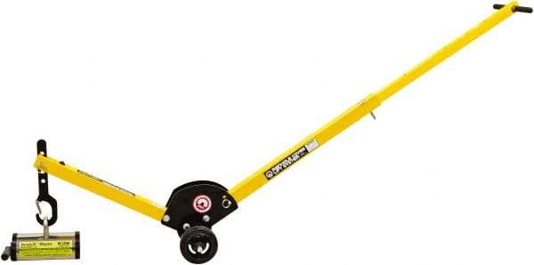 Mag-Mate - 400 Lb Load Capacity, Lift Magnet Dolly - 10" High x 41" Long x 13" Wide, 2 Poles - Benchmark Tooling