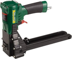 Klinch-Pak - Pneumatic Staple Gun - 1-3/8" Staples, 100 Lb Capacity, Green, Aluminum - Benchmark Tooling