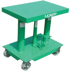 Wesco Industrial Products - 2,000 Lb Capacity Manual Hydraulic Post Lift Table - 30" to 48" Lift Height, 30" Platform Length x 20" Platform Width - Benchmark Tooling
