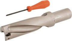 Hertel - 5-1/4" Max Drill Depth, 3xD, 1-3/4" Diam, Indexable Insert Drill - 2 Inserts, 1-1/2" Shank Diam, Straight Shank - Benchmark Tooling