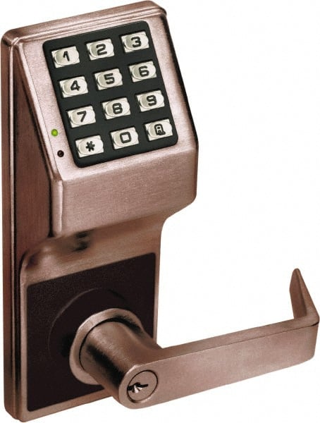 Alarm Lock - Combination Entry with Key Override Lever Lockset for 1-5/8 to 1-7/8" Thick Doors - Exact Industrial Supply