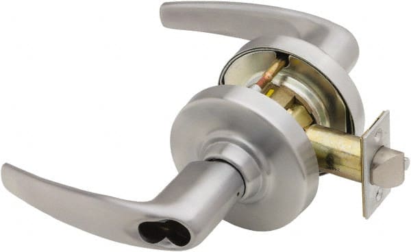 Schlage - Storeroom Lever Lockset for 1-5/8 to 2" Thick Doors - Exact Industrial Supply