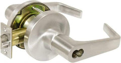 Falcon - Storeroom Lever Lockset - 2-3/4" Back Set, Steel, Brushed Chrome Finish - Benchmark Tooling