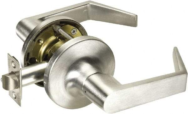 Yale - Privacy Lever Lockset - 2-3/4" Back Set, Steel, Brushed Chrome Finish - Benchmark Tooling