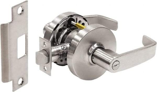 Sargent - Privacy Lever Lockset - 2-3/4" Back Set, Steel, Brushed Chrome Finish - Benchmark Tooling