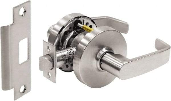 Sargent - Passage Lever Lockset - 2-3/4" Back Set, Steel, Brushed Chrome Finish - Benchmark Tooling