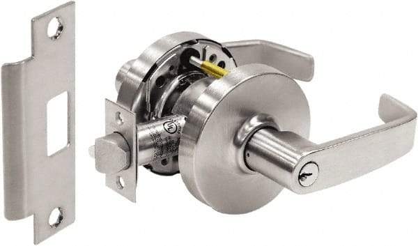 Sargent - Classroom Lever Lockset - 2-3/4" Back Set, Steel, Brushed Chrome Finish - Benchmark Tooling