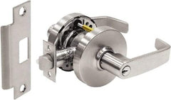 Sargent - Storeroom Lever Lockset - 2-3/4" Back Set, Steel, Brushed Chrome Finish - Benchmark Tooling