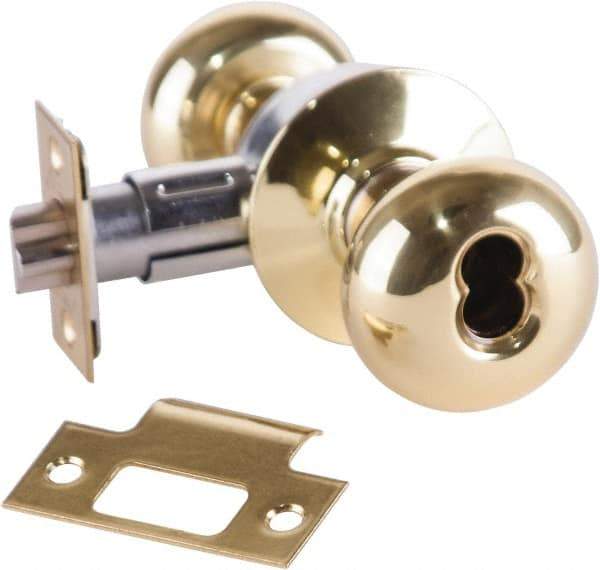 Arrow Lock - Entrance Lever Lockset - 2-3/4" Back Set, Steel, Bright Brass Finish - Benchmark Tooling