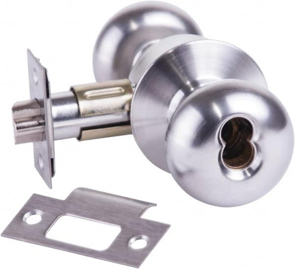 Arrow Lock - Entrance Lever Lockset - 2-3/4" Back Set, Steel, Brushed Chrome Finish - Benchmark Tooling