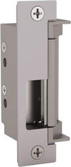 Hes - 4.88" Long x 1-3/4" Wide, Satin Stainless Steel Finish, Electric Door Strike - 12/24 VDC, VAC/VDC Power, Zinc Alloy - Benchmark Tooling