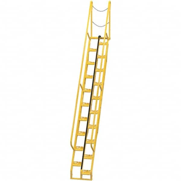 Vestil - 186-1/8" High 350 Lb Capacity 20 Step Alternating Tread Stair - Benchmark Tooling