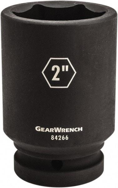 GearWrench - 1" Drive 2-1/8" Deep Impact Socket - 6 Points, 4-1/4" OAL - Benchmark Tooling