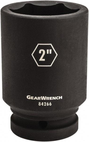 GearWrench - 1" Drive 2" Deep Impact Socket - 6 Points, 4-1/4" OAL - Benchmark Tooling