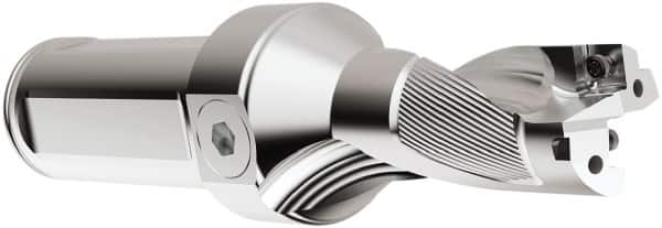 Seco - 2-1/2" Max Drill Depth, 2xD, 1-1/4" Diam, Indexable Insert Drill - 2 Inserts, 1-1/2" Shank Diam, Straight Shank - Benchmark Tooling