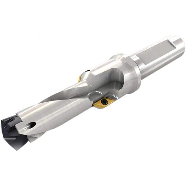 Iscar - 0.413 to 0.429" Diam, 1.06" Max Drill Depth, 5/8" Shank Diam, 3.98" OAL, Replaceable Tip Drill - 10 Seat Size, DCNT Toolholder, Series Pre-Thread - Benchmark Tooling