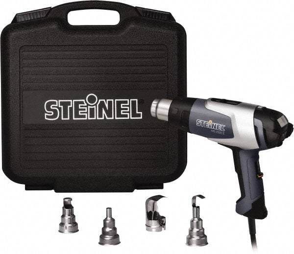 Steinel - 120 to 1,200°F Heat Setting, 4 to 13 CFM Air Flow, Heat Gun Kit - 120 Volts, 13.5 Amps, 1,600 Watts, 6' Cord Length - Benchmark Tooling