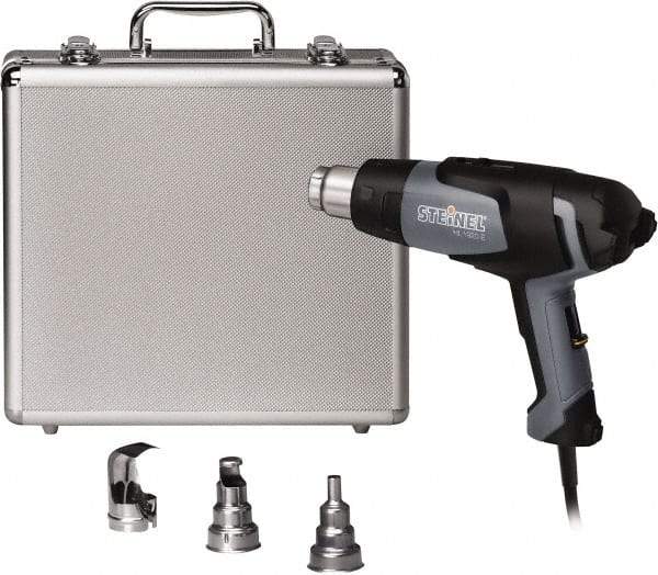 Steinel - 120 to 1,100°F Heat Setting, 1 to 13 CFM Air Flow, Heat Gun Kit - 120 Volts, 13.2 Amps, 1,600 Watts, 6' Cord Length - Benchmark Tooling