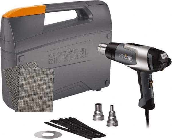 Steinel - 120 to 1,200°F Heat Setting, 4 to 13 CFM Air Flow, Heat Gun Kit - 120 Volts, 13.5 Amps, 1,600 Watts, 6' Cord Length - Benchmark Tooling