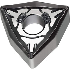 Walter - WNMG FM5 Grade WSM10S Turning Insert - TiAlN+Al2O3+(Al) Finish, 80° Trigon, 12.7mm Inscr Circle, 4.76mm Thick, 0.8mm Corner Radius - Benchmark Tooling