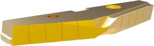 Allied Machine and Engineering - 4-1/2" Diam x 7/16" Thick, Seat Code 8, 144° Included Angle Spade Drill Insert - TiN Coated, Cobalt, Grade Super Cobalt, Series T-A - Benchmark Tooling