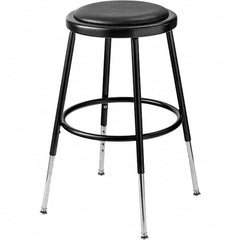 NPS - Swivel & Adjustable Stools Type: Adjustable Height Stool Base Type: Steel - Benchmark Tooling