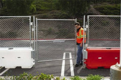 VizCon - 72" High x 6' Long x 72" Wide Barrier Gate Panel - Galvanized Finish, Silver, Use with 45032-O, 45032-W - Benchmark Tooling