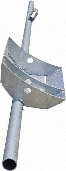 VizCon - 5" High x 12" Long x 6-1/2" Wide Barrier Fence Fork - Galvanized Finish, Silver, Use with 45032-O, 45032-W - Benchmark Tooling