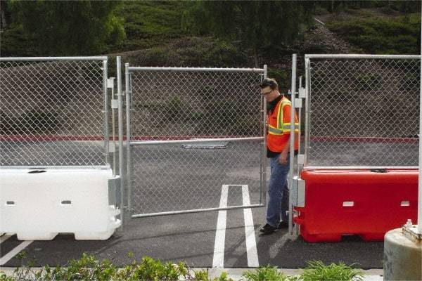 VizCon - 72" High x 6' Long x 72" Wide Barrier Gate Kit - Galvanized Finish, Silver, Use with 45032-O, 45032-W - Benchmark Tooling