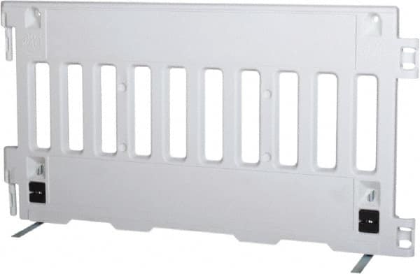 VizCon - 38" High x 6' Max Width Barrier - Polyethylene, White - Benchmark Tooling