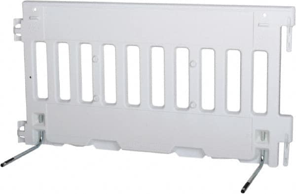 VizCon - 38" High x 6' Max Width Barrier - Polyethylene, White - Benchmark Tooling