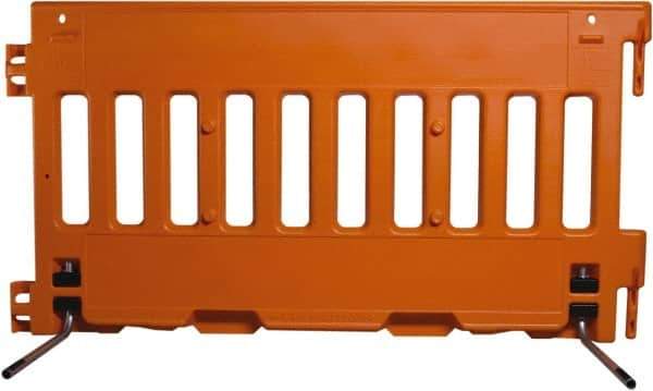 VizCon - 38" High x 6' Max Width Barrier - Polyethylene, Orange - Benchmark Tooling