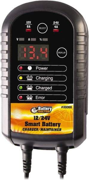 Battery Doctor - 12/24 Volt Automatic Charger/Maintainer - 4 Amps/8 Amps - Benchmark Tooling