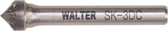 WALTER Surface Technologies - 3/8" Cut Diam, 1/4" Shank Diam, Cone Head Double Cut Burr - Tungsten Carbide, 0.2" LOC, 4-1/2" OAL - Benchmark Tooling